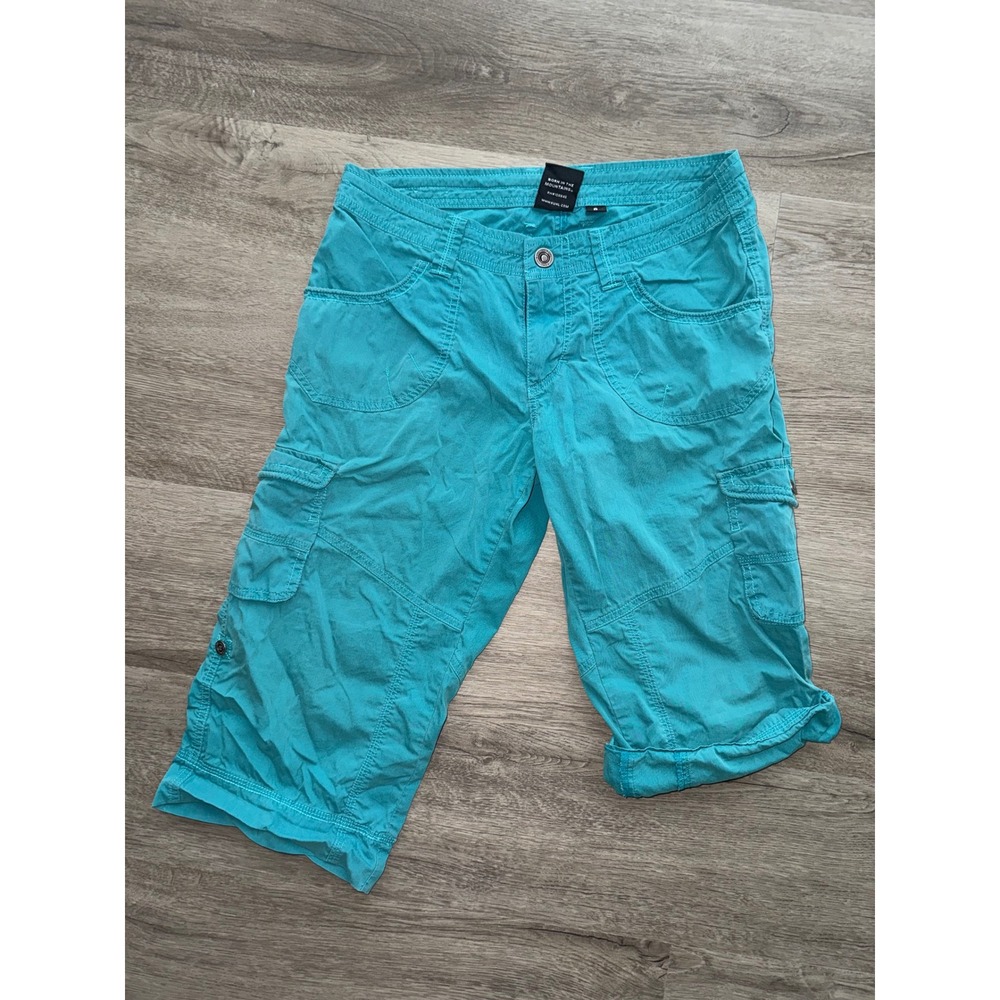 Kuhl Women's Teal Fold Up Bermuda Cargo Shorts, Size 6